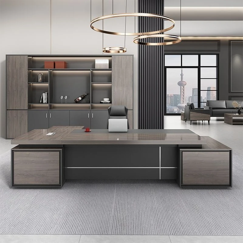 Combinaison bureau et chaise Boss, bureau président de mode, bureau