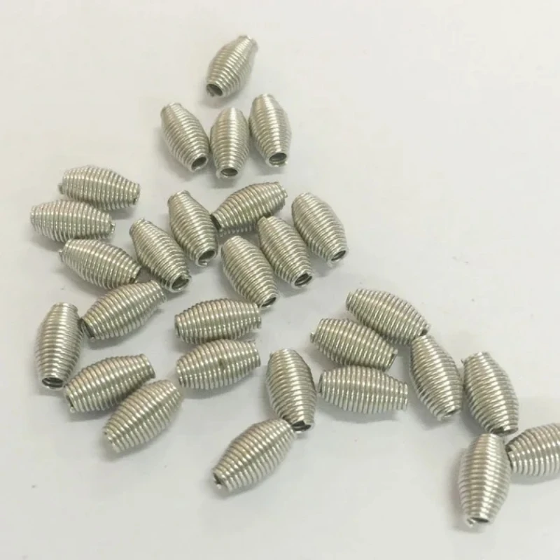 

200pcs White K Color Wire Swirled Design Spacer Baed H1614 Beads for Jewelry Making