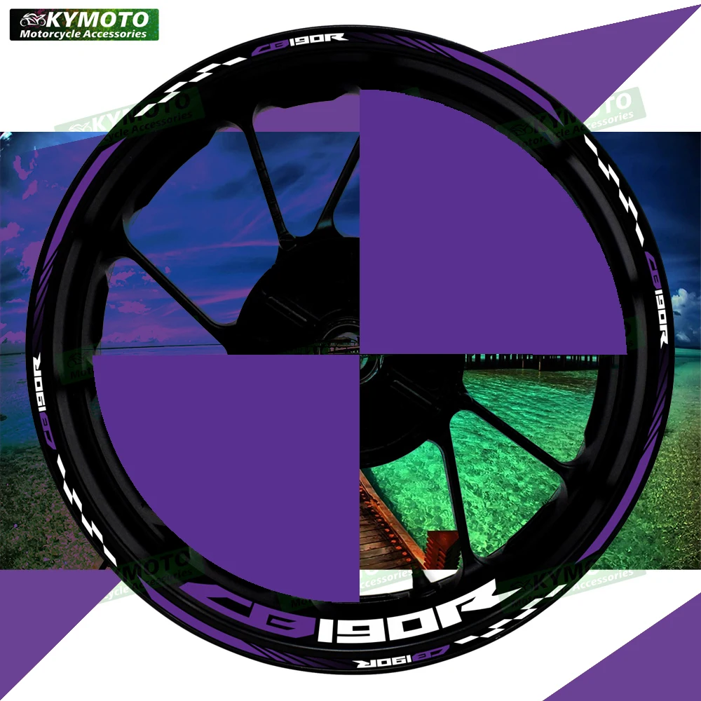 

Для Honda CB190R CB 190R аксессуары для мотоциклов 17-дюймовые наклейки на передние и задние колеса обтекатель светоотражающая наклейка украшение