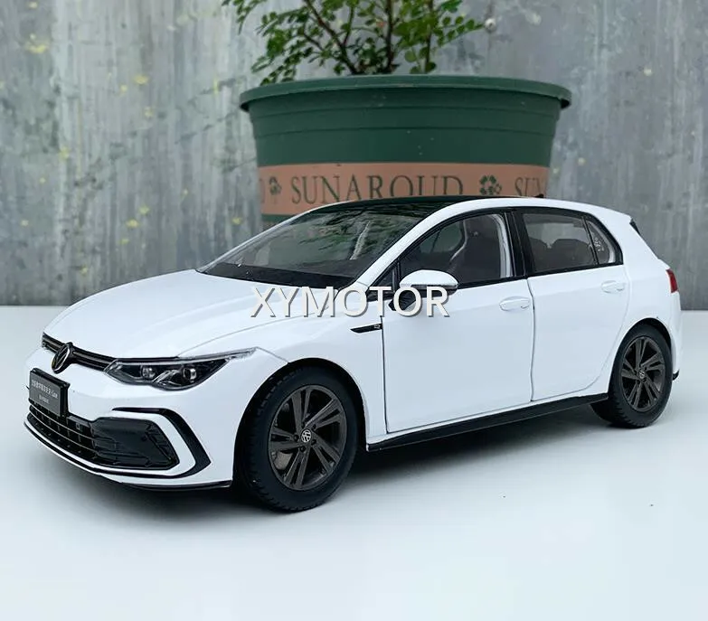1:18 Volkswagen Golf 8 gen R Line Diecast Model Car Toys Gifts White/Blue/Red