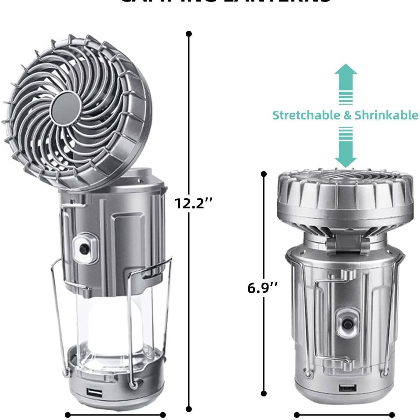 Camping light Electric Fan Solar Horse Lamp USB Charging Handheld Home Outdoor Multi-functional Night Market Convenient Lighting