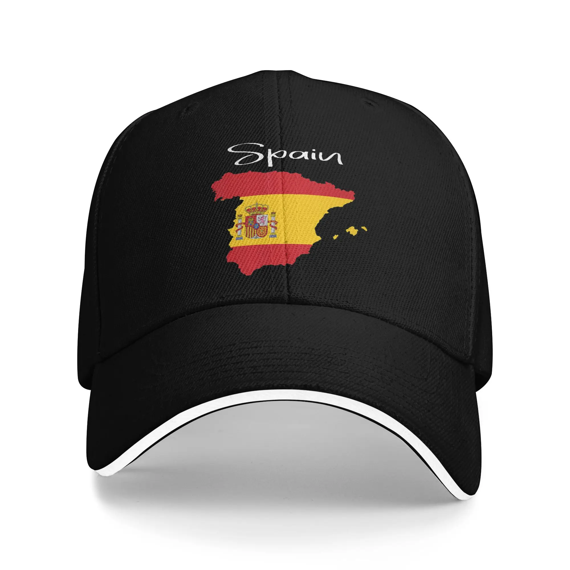 Spain Spanish Flag  Sun Baseball Cap  Summer Fashion Hip Hop Hats For Men Women Hiking Fishing Baseball Caps
