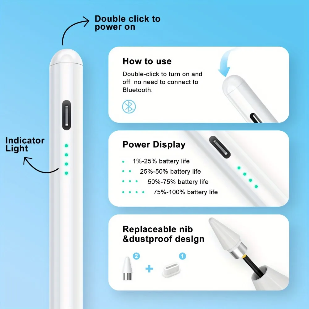 قلم عالمي لهواوي أندرويد سامسونج الهاتف المحمول Xiaomi اللوحي قلم اللمس ل Redmi Pad 2 SE 8.7 7S 6S 7 6 مع صندوق #4