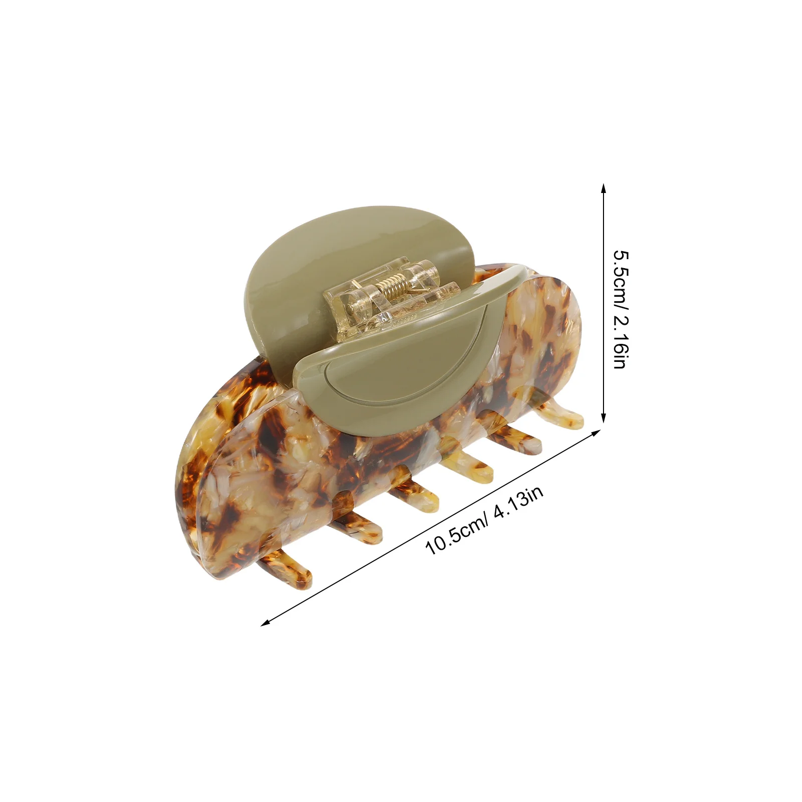 Clip per artiglio grande per donna Morsetto per capelli in plastica di cellulosa extra spessa Modello di guscio di tartaruga stile barrette francese -