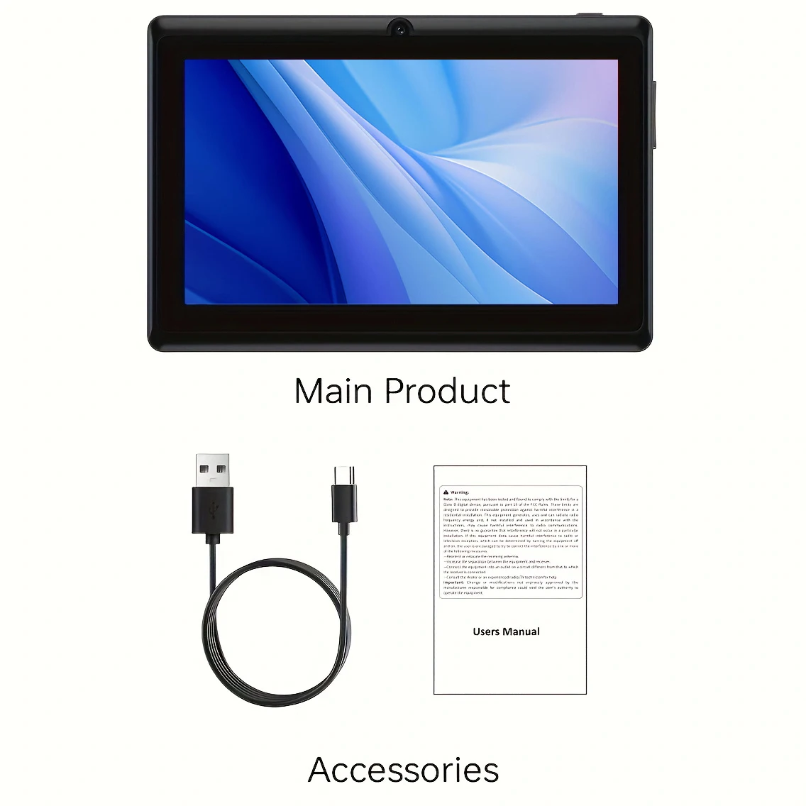 I-Atar P3 العلامة التجارية الجديدة 7 بوصة متعددة اللغات Android Tablet، Android 12.0 Tablet 4Gb Ram 32Gb Storage، Type-C Tablet، معالج Mtk رباعي النواة، شاشة تعمل باللمس 1280*800 Ips، كاميرا مزدوجة، تدعم 2.4 جيجا واي فاي مدمجة، تابلت مدمج 4000 مللي أمبير في الساعة
