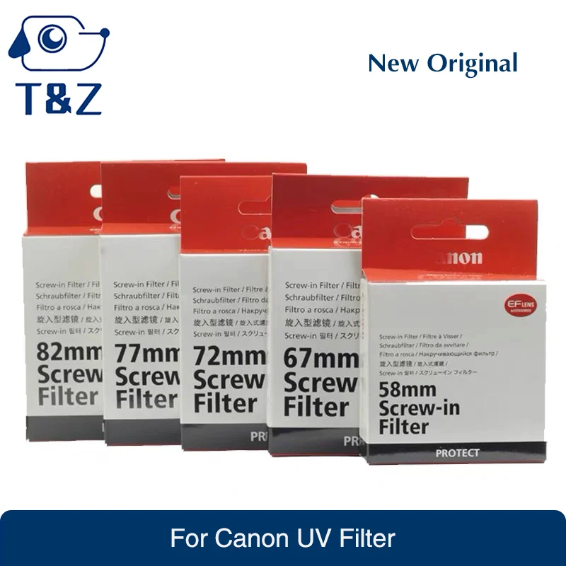 

New Original For Canon 43mm 49mm 52mm 55mm 58mm 62mm 67mm 72mm 77 82mm UV Filter For Canon DSLR Filter 18-135 Protective Lens
