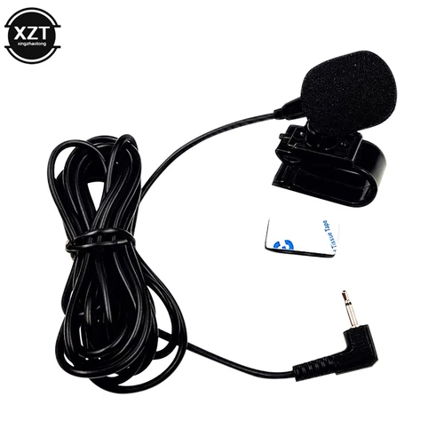 Imagen 2 del producto Micrófono de coche con palo de 3m de largo, conector de 2,5/3,5mm, micrófono externo Bluetooth para coche, navegador de DVD, micrófono con Clip para Collar con broche