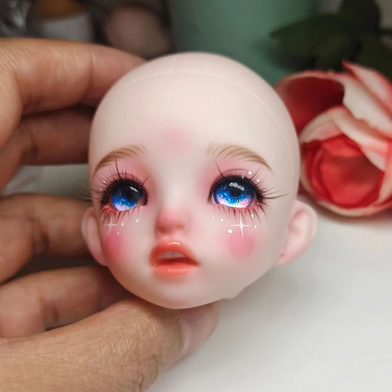 28cm Doll's Body Part Multi-joint Movable 1/6 Bjd Doll Accessories Weep Elf Butterfly Makeup Head Girl Dress Up Toy