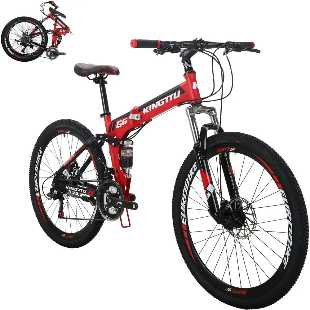 

26 21-Speed Suspension Mountain Bike for Men and Women - G6 Red