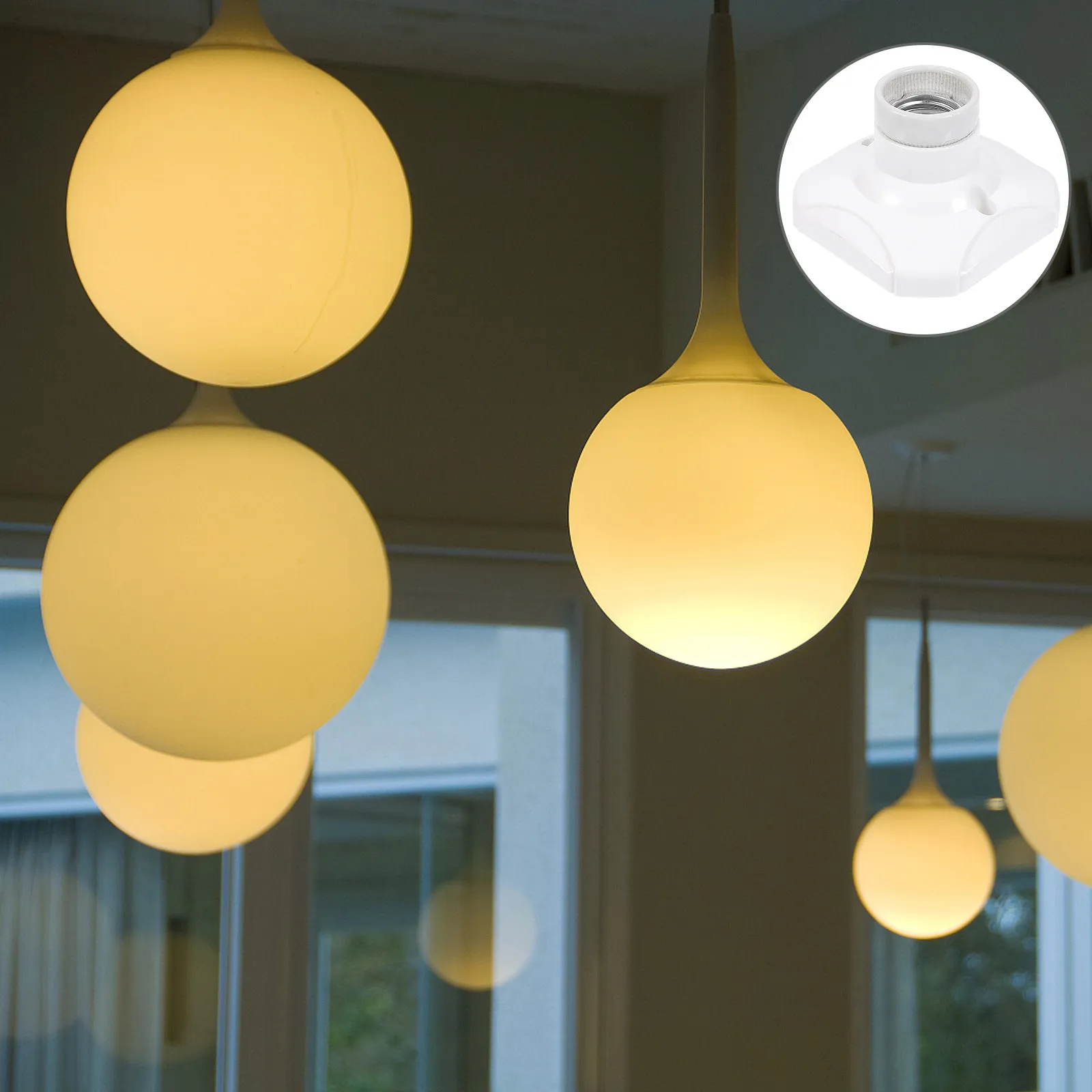 

Набор из 8 керамических квадратных патронов E27 с огнезащитным покрытием для ламп, аксессуары для светильников, держатели для ламп E27, основания для ламп