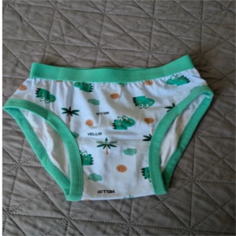 ABDL Adult baby Cute Green Dinosaur Man's Brief/man's Diaper Brief/Home Couple Pure Cotton Soft Study Pants