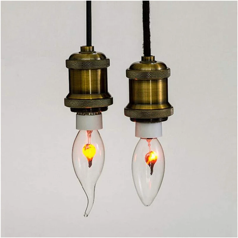 E14/E27 Retro Flame Light Bulb Simulation Candle Light Flame Effect Flicker Candle Light Bulb Chandeliers Power Lamp Accessories