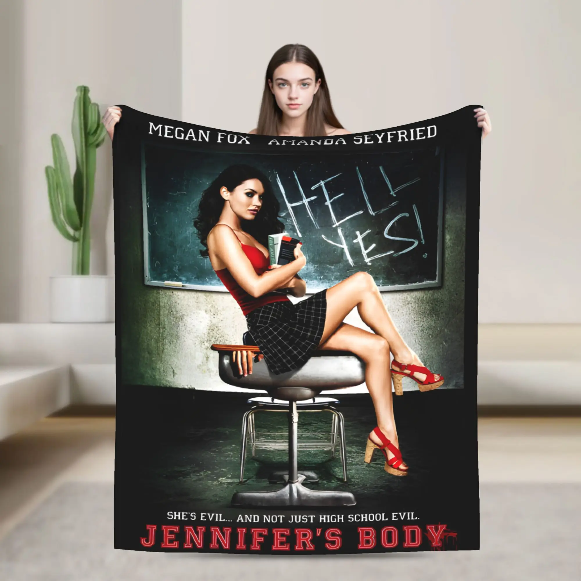 Jennifer's Body Megan Fox Blanket Fleece  Ultra-Soft Throw Blanket for Bedroom Sofa Bed Rug