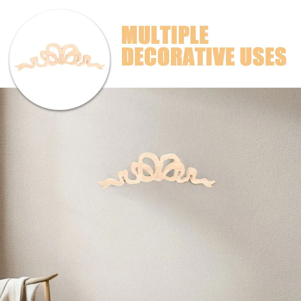Apliques de madera tallada de estilo europeo, muebles decorativos para puertas de armarios, apliques de pared, decoración, 2 uds.