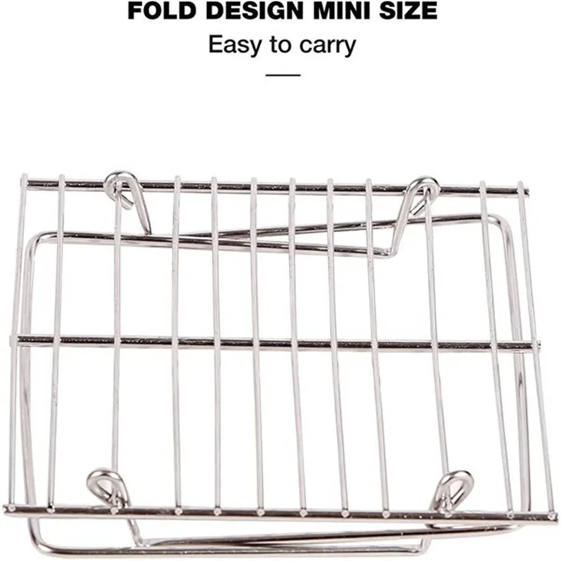 شواية تخييم صغيرة محمولة من ABYM مناسبة للسفر والبقاء على قيد الحياة، الحجم الموسع: 18 × 16 × 12 سم #1