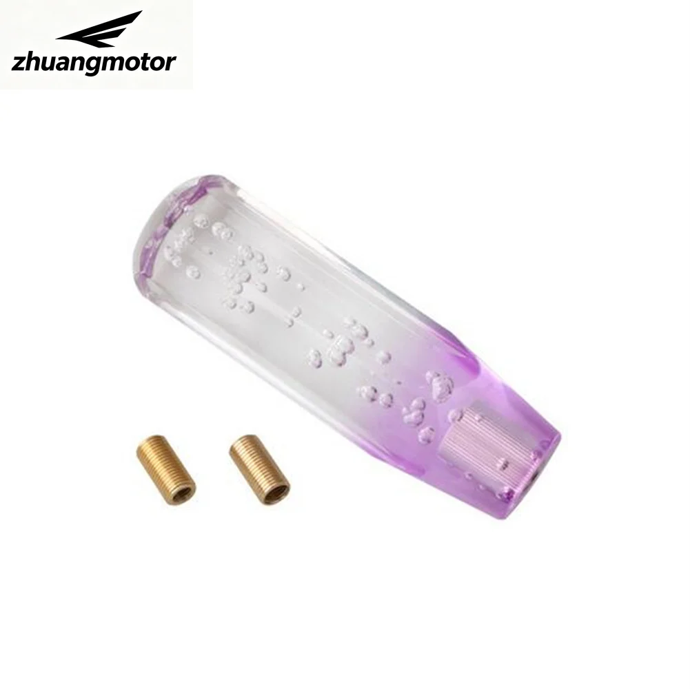 15cm Car Purple AT MT Crystal Resin Gear Shift Knob Bubble Auto Manual Stick Gear Shifter Stick Gear Shift Knobs Fit For Honda