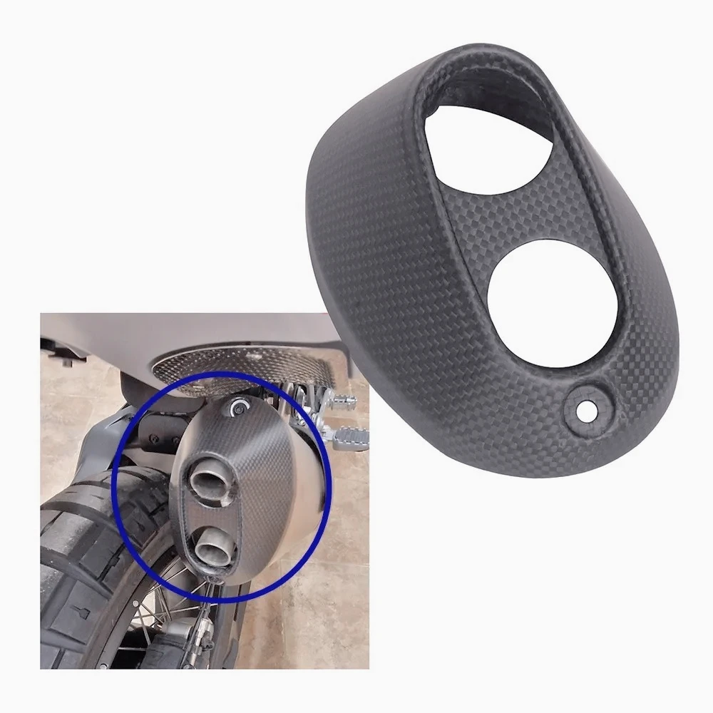 ZC-Motorcycle Carbon Fiber Exhaust Cap End Pipe Cover Cowl For Ducati Desert X 2022 2023 - view 2