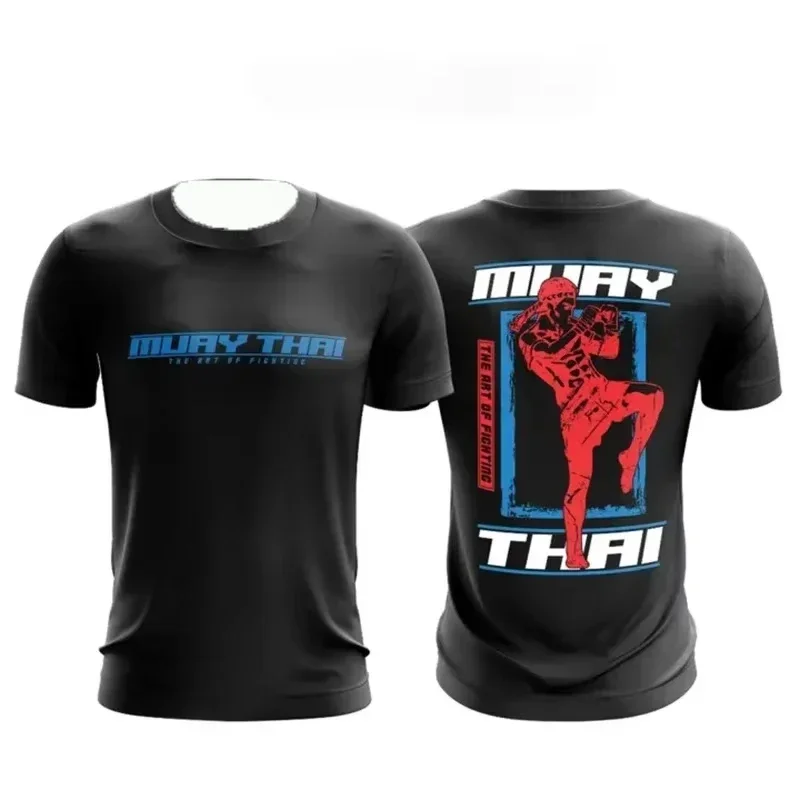 The 3D Muay Thai printed men's T-shirt is cool, sporty and fashionable.  It's short for street wear and comfortable in summer