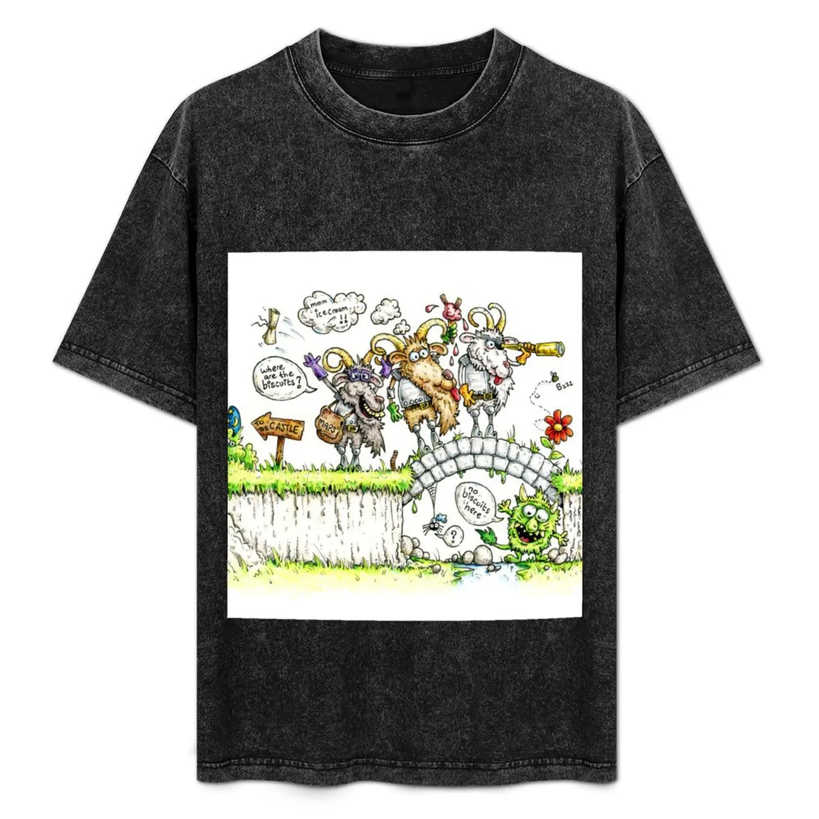 

The King’s Biscuits - Billy Goats Gruff T-Shirt Gym Wear Breathable Short Sleeve Tee
