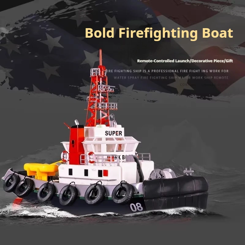 Remote Control Fire Fighting Boat High Speed Wireless Electric RC Ship Model Water Spray Water Toy For Hobby  Collection 2026