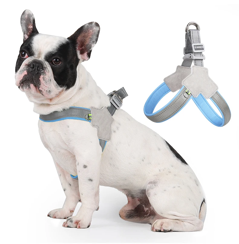 Verstellbares Hundegeschirr für kleine und mittelgroße Hunde, Katzen, reflektierende Hundeweste, Geschirre, Welpen-Brustgurt, Mops, Haustier, Chihuahua-Zubehör – Detail 10