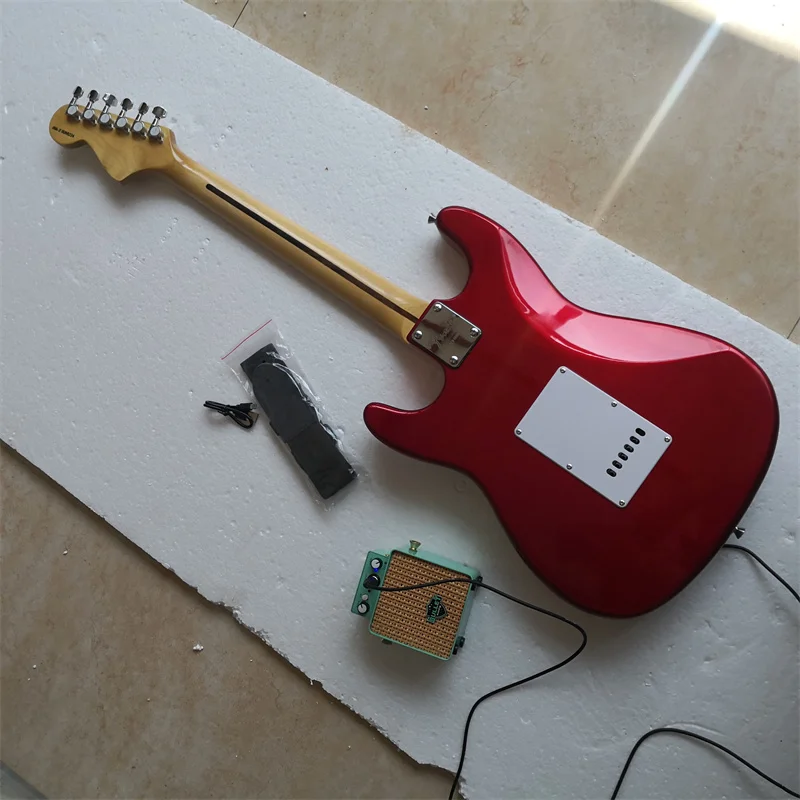 Classic Production Flash Metal Paint 6 String Electric Guitar, Can Be Customized Color