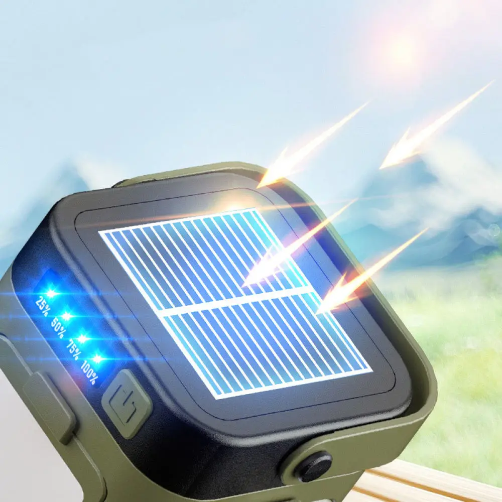 Outdoor Foldable Solar Led Lantern Camping Light Portable Emergency Lamp Hiking Tent Lighting Repair Work Torch