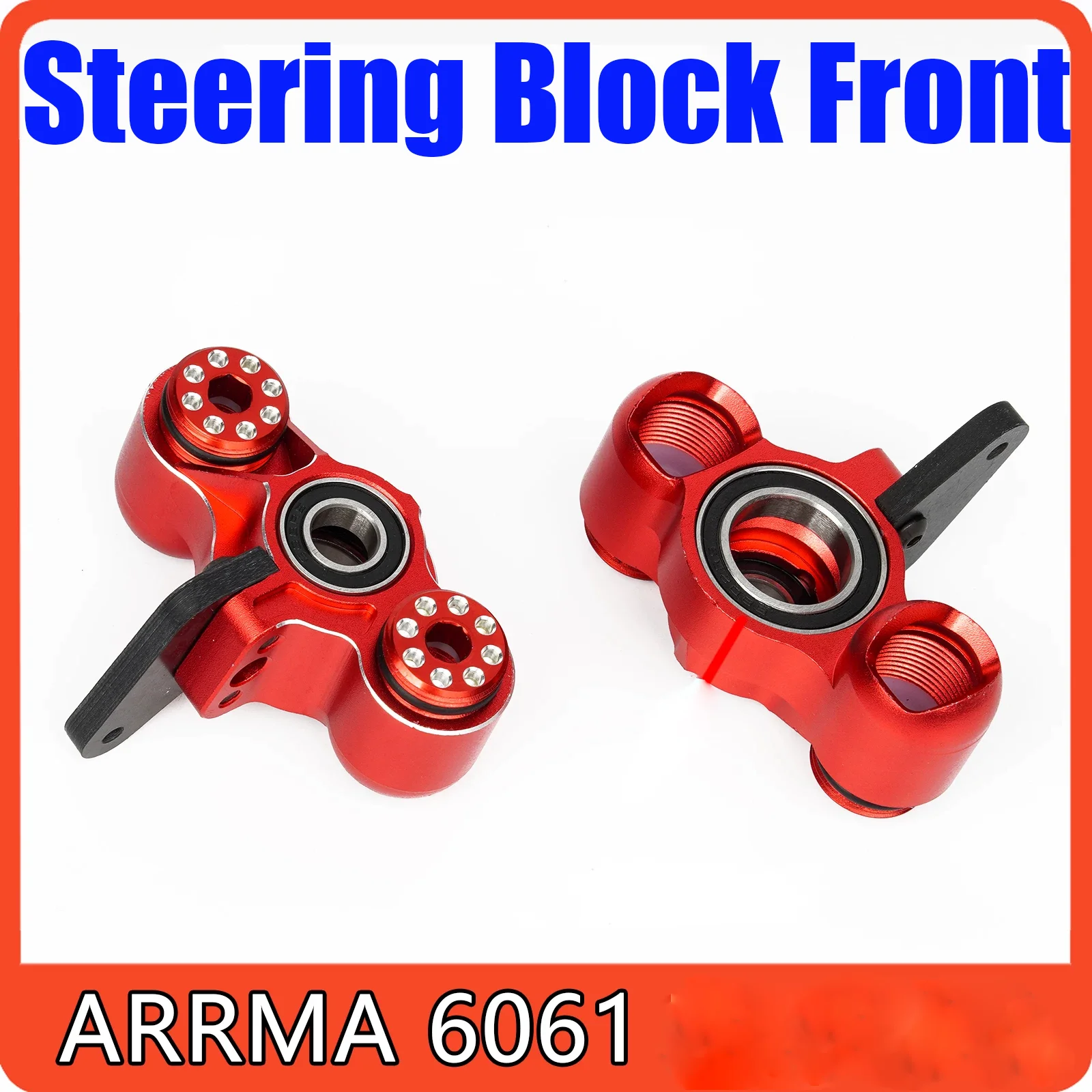 2pcs Metal Steering Block Front for 1/7 1/8 ARRMA 6S MOJAVE TYPHON LIMITLESS FELONY # AR330187