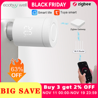 Tuya Zigbee Thermostatic Radiator Valve Zigbee Thermostat Valve Smart Radiator Valve Wifi Temperature Controller Alexa Google