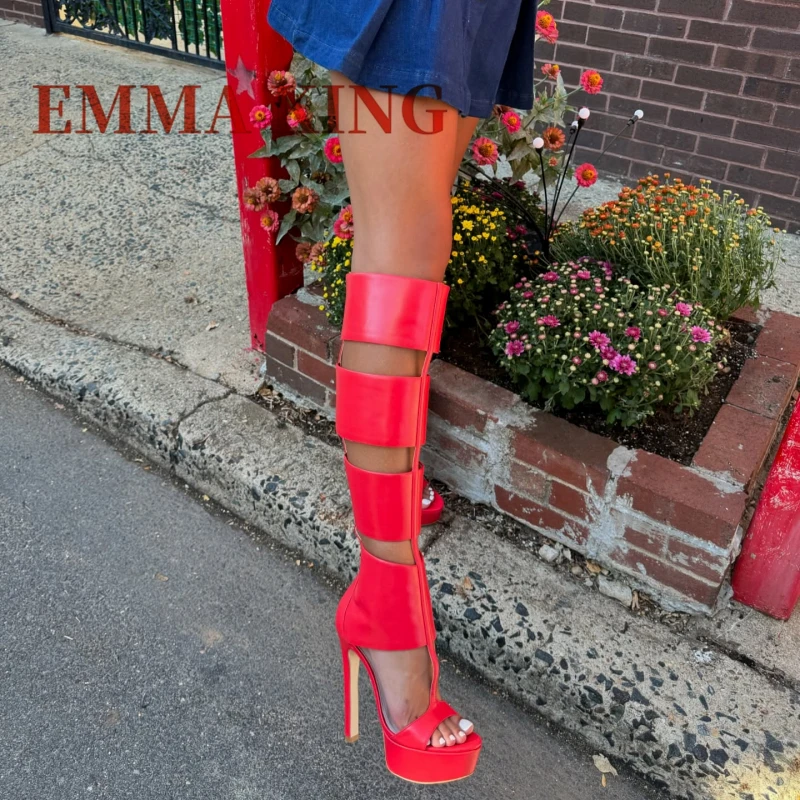 أسود مثير صنادل أرضية جولة المفتوحة تو خنجر عودة زيبر عالية الكعب قطع الأحذية موضة المنصة الصنادل المرأة الصيف #6