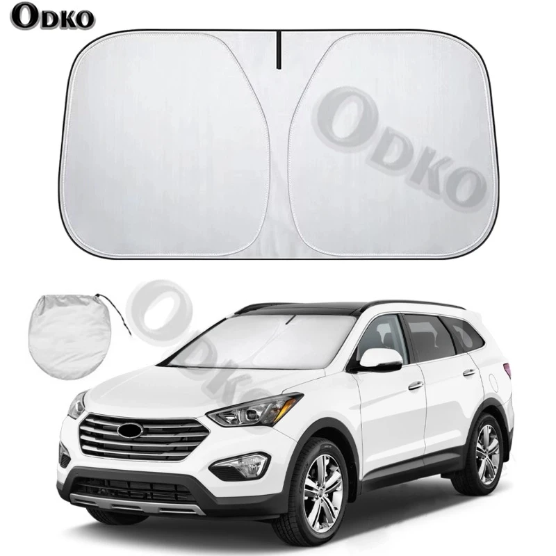 

Солнцезащитный козырек на лобовое стекло автомобиля для Hyundai Santa Fe 2019 2020 2021 2022 2023, солнцезащитный козырек с отражателем, защитные аксессуары для интерьера