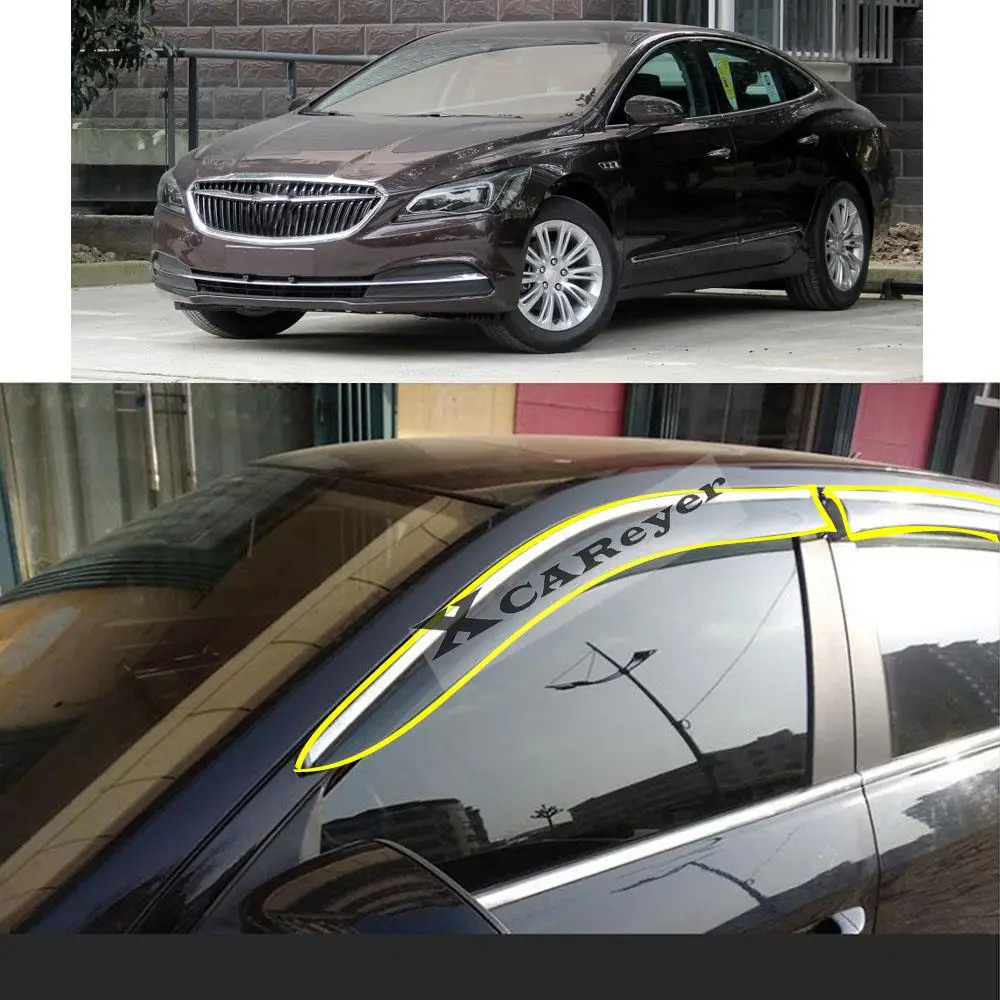 For BUICK Lacrosse 2016 2017 2018 2019 2020 2021 Car Body Styling Sticker Plastic Window Glass Wind Visor Rain/Sun Guard Vent