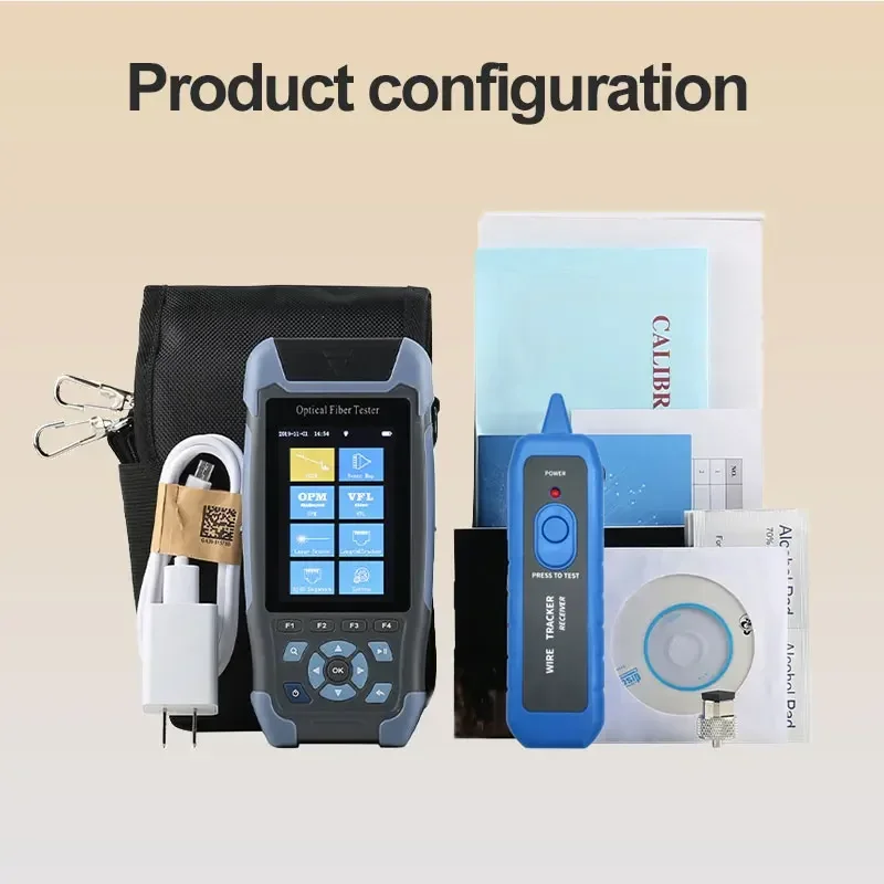 FONGKO 9 Functions VFL OLS OPM Event Map 1310/1550nm 22/24dB Fibre Tester Optical otdr Mini Fiber Optic OTDR
