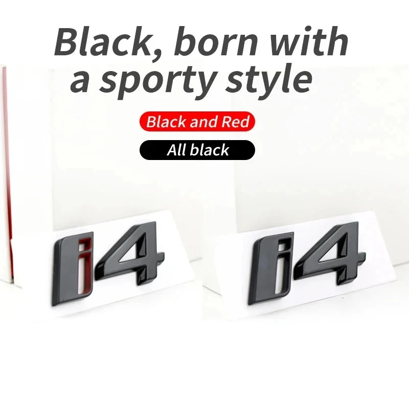 Suitable for BMW i4 car Trunk badge modification rear edrive35 edrive40 letter black silver G26 digital Auto Logo Accessories