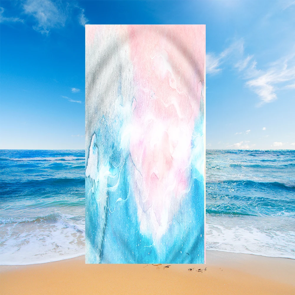 Marbled Abstract Sports Towel, Swimming Club, Surf Beach Towel, Holiday, Birthday Gift, Drop Shipping, Wholesale