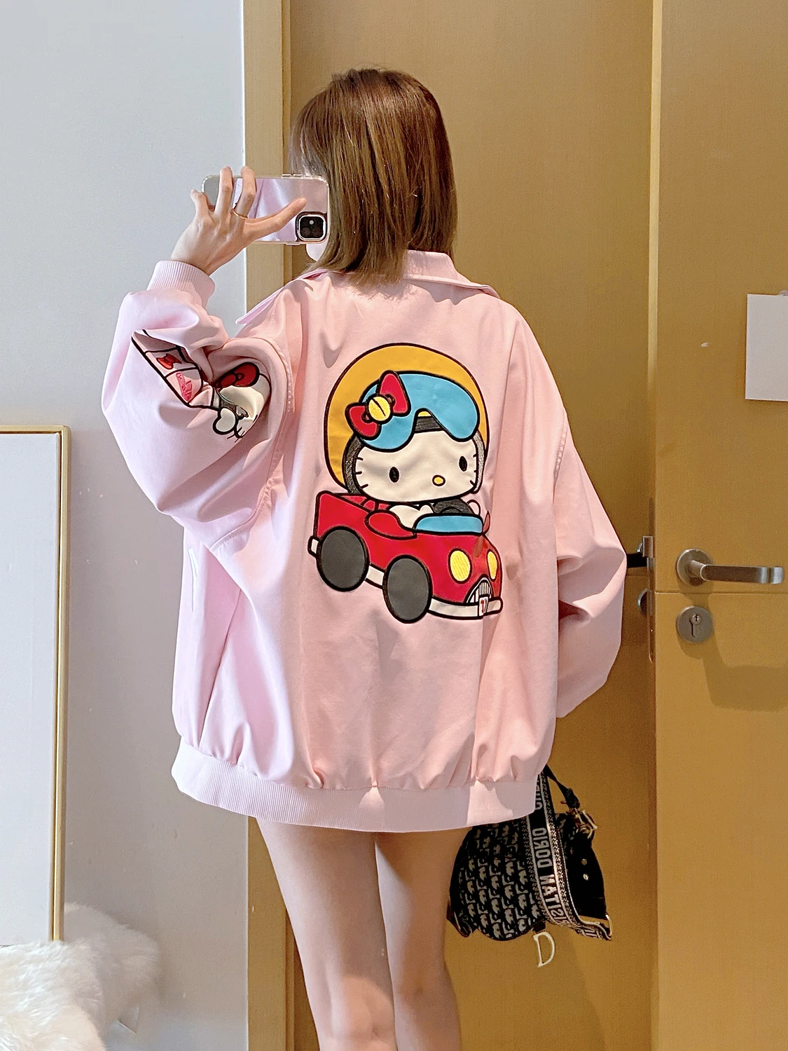 

Весенне-осенняя бейсбольная куртка женская свободного кроя с американской вышивкой, мотоциклетная куртка, теплая хлопковая куртка на молнии с длинными рукавами