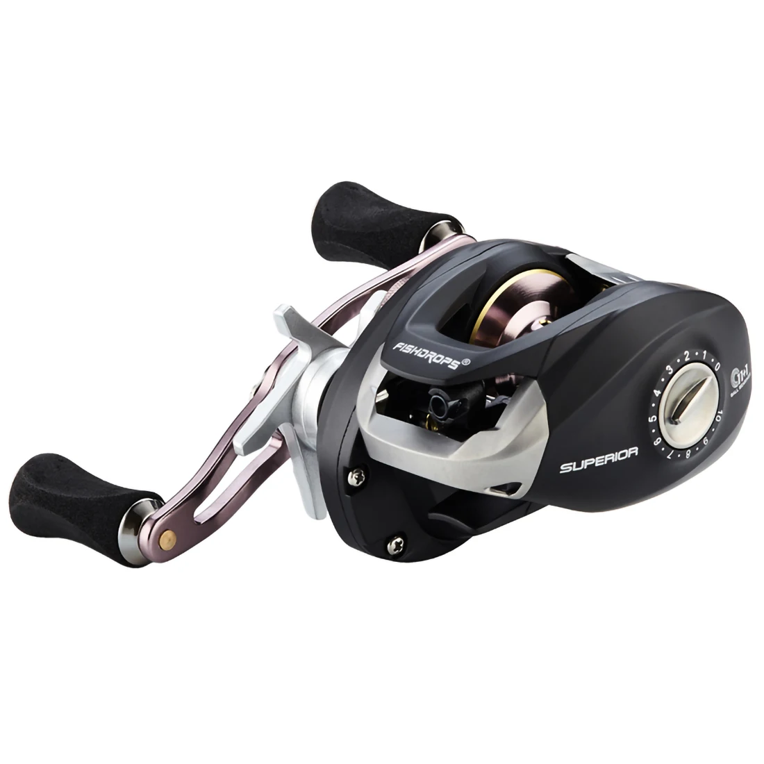 Fishdrops Superior 11+1 Shielded Stainless Steel Ball Bearings Fishing Reels,High Speed 7.2:1 Gear Ratio Baitscaster Reel