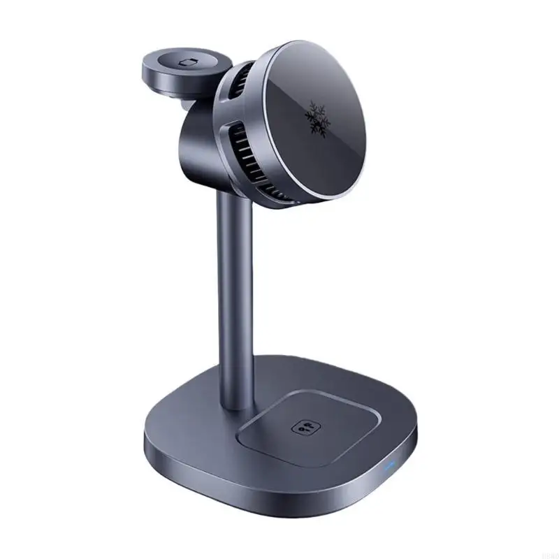 

Semiconductor Cooling Wireless Charges Phone Holder 15W Fast Charging Multiple Function Car Mount for Home Office H8WD
