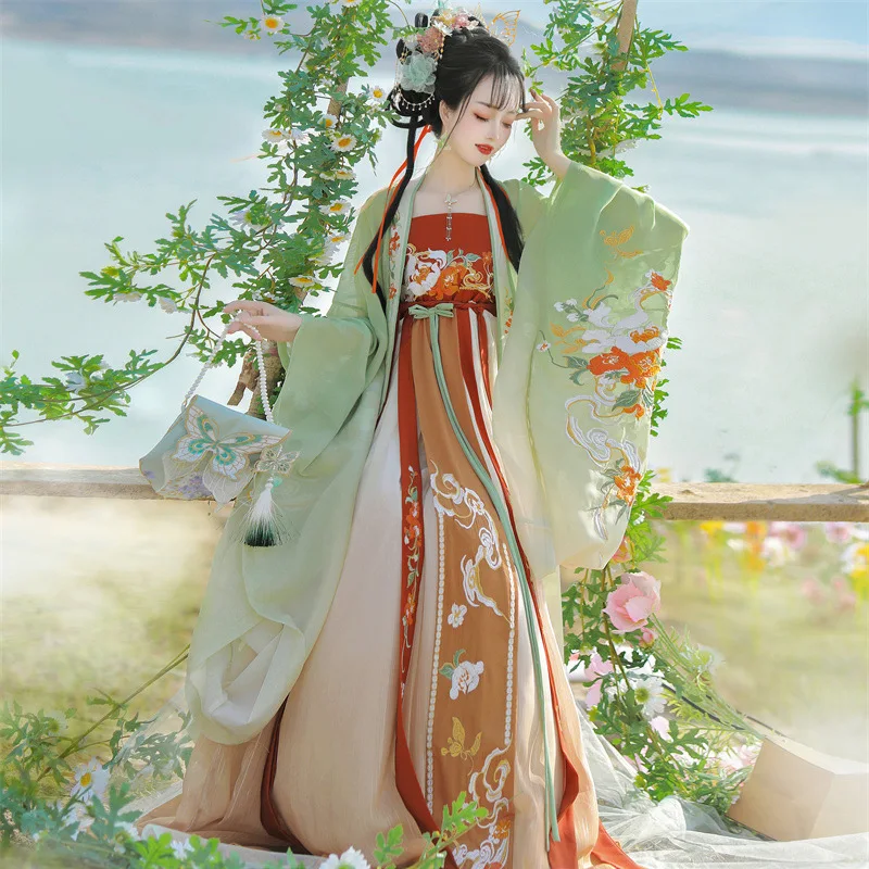 YF49 Hanfu Женская Новинка весна лето 2024 Тяжелая промышленная Вышивка Xianqi Kezi юбка Guofeng