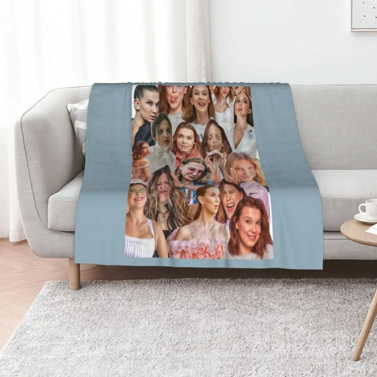 

Millie Bobby Brown Edit Collage by Stasii Graphic Throw Blanket anime Warm Large Soft Plush Plaid Blankets