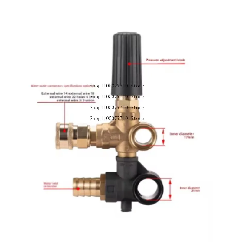 Pressure Regulator Valve for Car Wash Pump – High Pressure Internal Bypass Split Type, Plunger Pump Accessory
