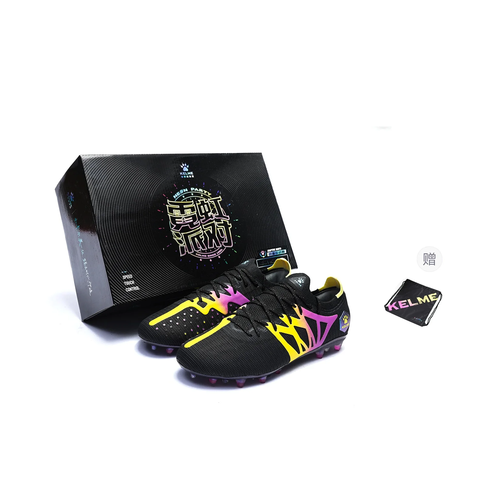 KELME Flash 3.0 Soccer Shoes Unisex Low Top Black 9412ZX1177-