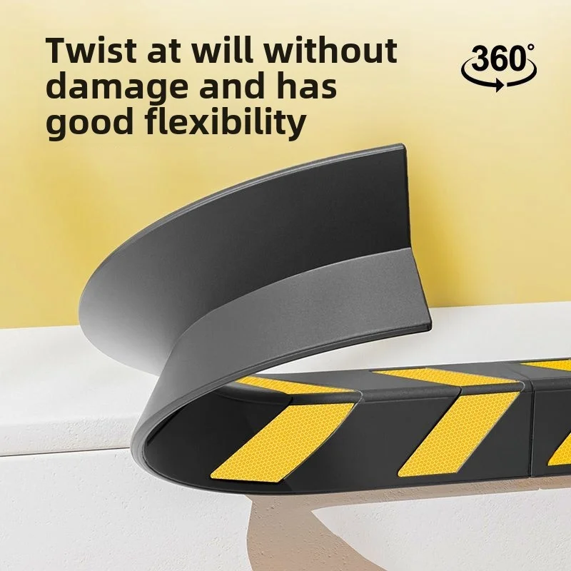 80CMx10CMx8MM Car Garage Wall Protector Stickers Reflective Warning Safety Parking Garage Pillar Wall Corner Protection Strips