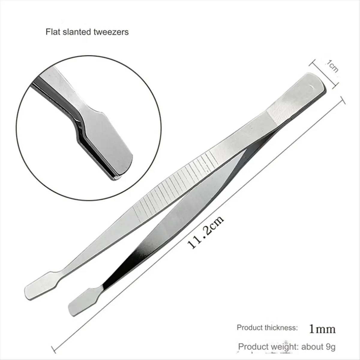 ABNH 4-Piece Set of Stainless Steel Combination Tweezers, Elbow Tip, Labor-Saving Pliers,-Reverse Flat-Mouth Stamp Clips