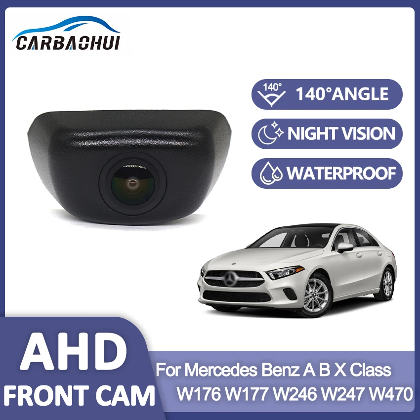 Car Front View Camera HD Night Vision Waterproof Parking LOGO Front Camera For Mercedes Benz A B XClass W176 W177 W246 W247 W470