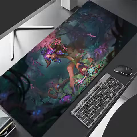Mousepad Computer Gaming Accessories Keyboard Pad Office Rubber Mouse Pad Decoracion L-league of Legends Lillia Desk Mouse Mat