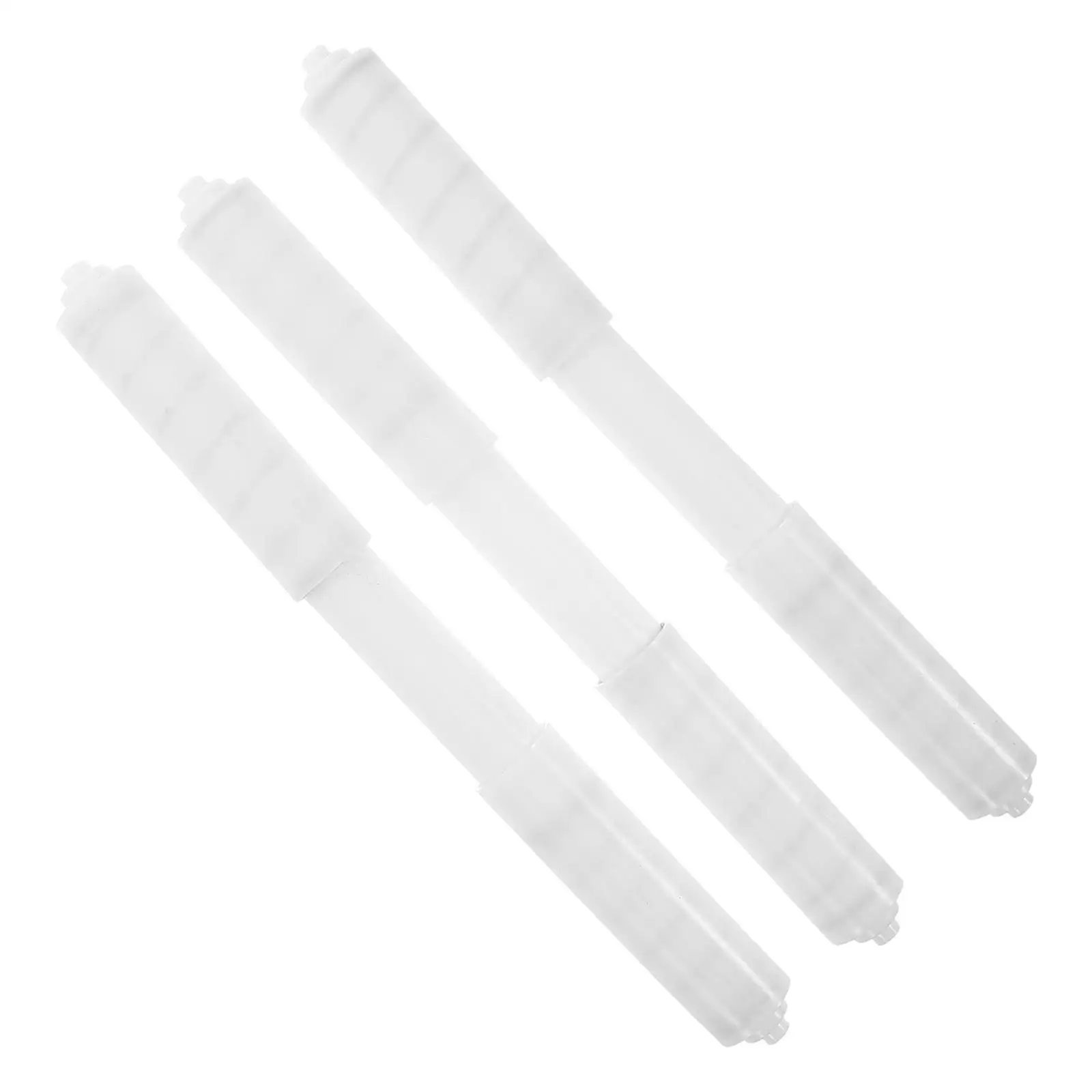 

3pcs Toilet Paper Holder Rod Spring Loaded Plastic Replacement Compatible Bathroom Fixtures White Standard Size Rolling