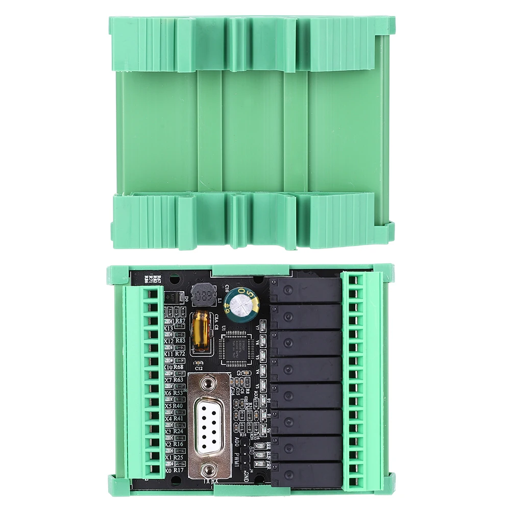 FX2N-20MR-232 PLC Industrial Control Board With Shell Pluggable Terminal Relay Output DC24V High-speed Counting Analog 2AD 0-10V
