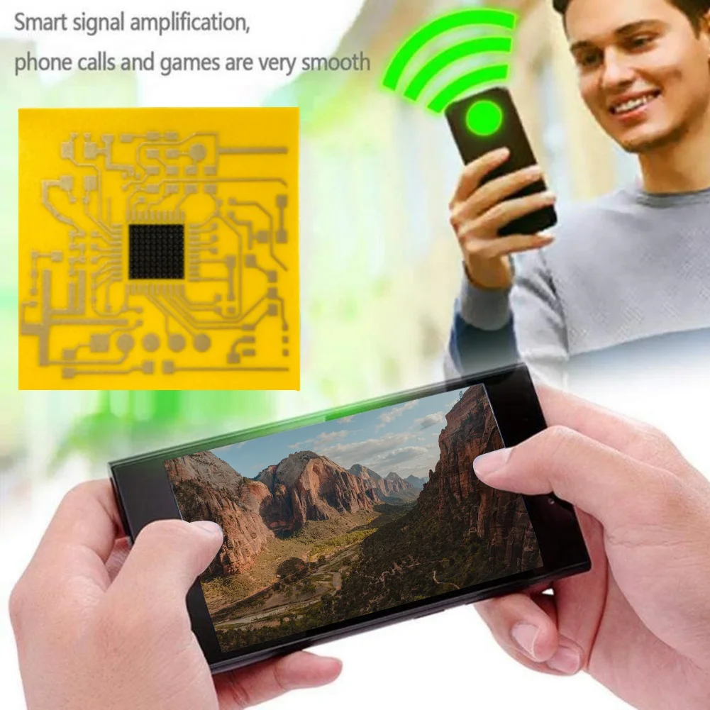 1PCS Signal Enhancement Stickers Network Signal Booster Cell Phone Signal Booster Portable Signal Booster Yellow