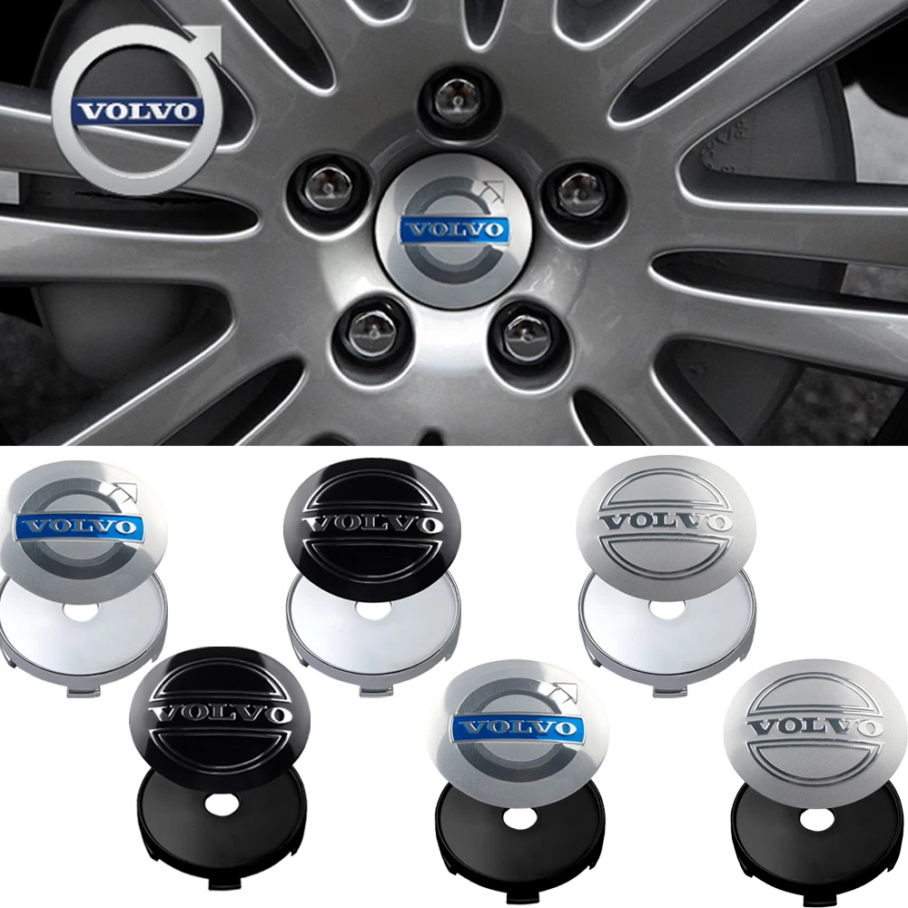 

For Volvo Car Wheel Center Cover Hub Cap Auto Badge Emblem Sticker Car Styling For Volvo R Design V50 S40 XC90 XC60 V40 V60 XC70